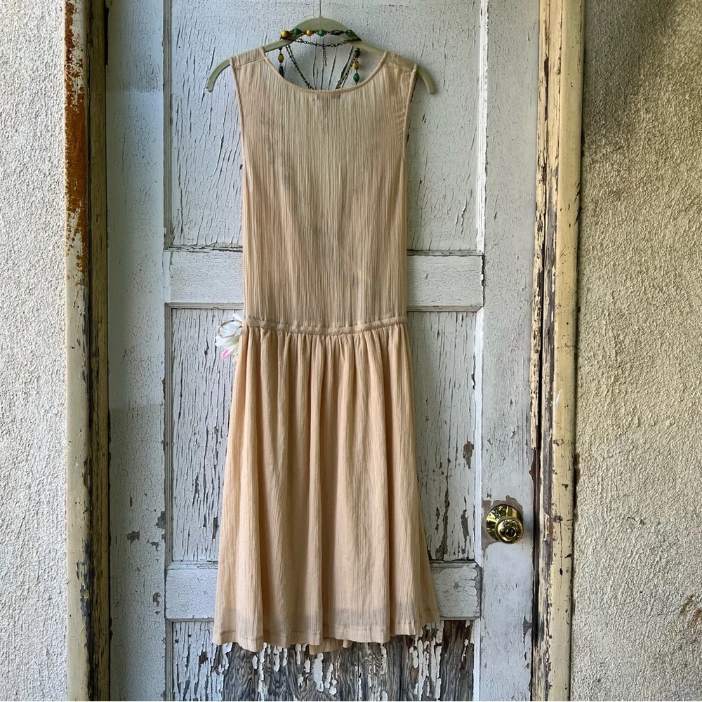 Flapper Inspired Dropwaist Embroidered Cotton Dress - Picture 6 of 10